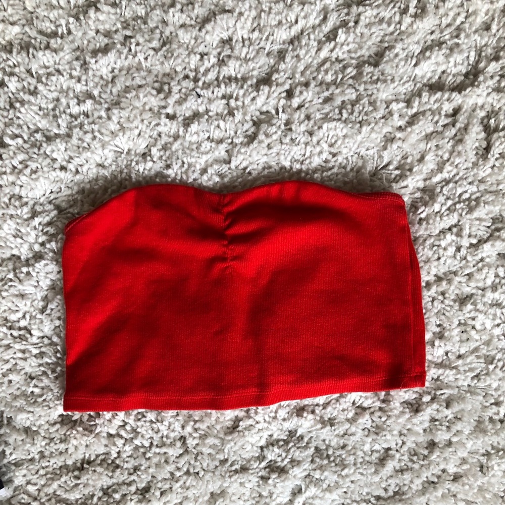 Red tube top